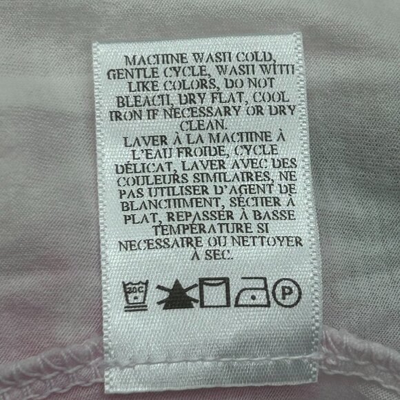 A.L.C. Oscar Pink White Tie Dye Cotton Short Sleeve Crewneck Casual Tee Size M - Picture 7 of 8